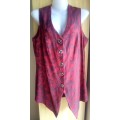 Dramatic Burgundy and Black Waistcoat, by Kelso size 14