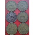 Lot of x21 union pennies (1930-1960)