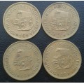 Lot of x31 van Riebeeck 1c coins (1961-1964)