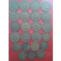 Lot of x23 union 1940's coins (pennies & half pennies)
