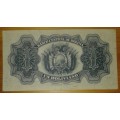 1928 Bolivia 1 Boliviano note (extremely fine)