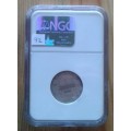 Higher grade 1892 ZAR Kruger silver shilling NGC XF45