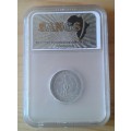 High grade 1923 union silver shilling SANGS AU55 (1st issue)
