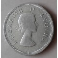 1955 Union silver 2 Shillings as per images