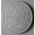 1892 ZAR Kruger silver shilling with VF Details