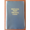 Uncirculated 1968 British 5 coin set in blue wallet