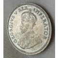 High grade 1927 union silver sixpence in XF