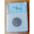 High grade 1897 ZAR Kruger silver shilling NNC AU55
