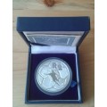 1996 AFCON proof 1oz silver R2 in box with certificate