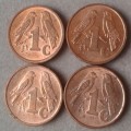 Sequential 1998-2001 1c ser (4 coins)
