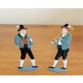 Wilhelm Schweizer set of 2 pewter band figures