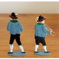 Wilhelm Schweizer set of 2 pewter band figures