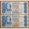 1981 Lot of 10 uncirculated notes in sequence