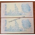 1981 Set of x10 uncirculated R2 notes in sequence