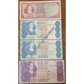 Lot of x4 old S.A notes R1/R2/R5