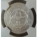 Rare 1893 ZAR Kruger silver 2 Shillings NGC VF Details