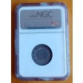1895 ZAR Kruger silver shilling NGC XF40 (High cat value)