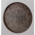 1895 ZAR Kruger silver shilling NGC XF40 (High cat value)