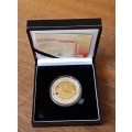 2011 SARB 90th anniversary proof silver R5/Crown in box with c.o.a
