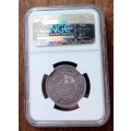Nice 1897 ZAR Kruger silver 2 Shillings NGC XF40