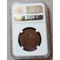 Excellent 1892 ZAR Kruger Penny NGC AU50 BN (Great coin)