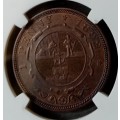 Excellent 1892 ZAR Kruger Penny NGC AU50 BN (Great coin)