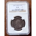 1897 ZAR Kruger silver 2 1/2 Shillings NGC VF30