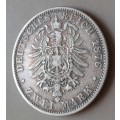 1876 German States Hamburg silver 2 Mark in XF (High cat value)