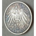 Nice 1907 German States Prussia silver 2 Mark in XF+