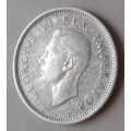 1942 Union silver sixpence in XF