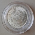 Encapsulated 1964 Republic silver 5c in AU