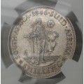 Scarce 1946 union silver shilling NGC XF45