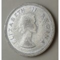1958 Union silver shilling