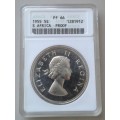 Nice 1955 Union silver 5 Shillings ANACS PF66 (High grade)