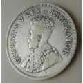 Scarce 1933 union silver 2 1/2 Shillings in F+