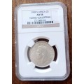 1945 Union silver 2 Shillings NGC AU58 (Nortje Collection)