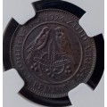 1924 Union 1/4 Penny NGC AU50 BN (high grade)