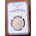 Lustrous 1938 union silver 2 1/2 Shillings NGC AU58
