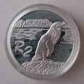 1998 Marine Life Series proof 1oz silver R2 (Jackass Penguin)