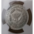 1926 Union silver sixpence NGC AU50 (High grade)