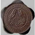 Scarcer 1924 union 1/4 penny SANGS AU53