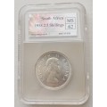 Nice 1958 union silver 2 1/2 Shillings SANGS MS62