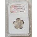 Excellent 1950 union silver shilling SANGS AU55