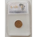 Excellent 1944 union 1/4 penny SANGS MS62