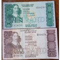 Nice 1980s R10 and R20 note set