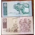 Nice 1980s R10 and R20 note set