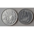 1988 Nickel 20c and 10c set