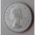 1953 Union silver shilling