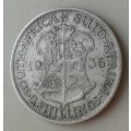 1936 Union silver 2 Shillings