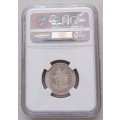 1938 Union silver shilling NGC AU53